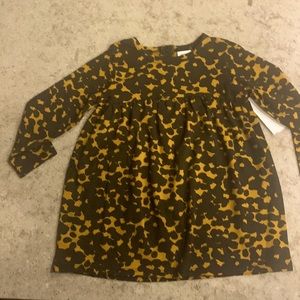 NWT Nordstrom Cristina Martinez Graphic Dress, Baby Size 18M, Tan/Black